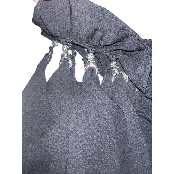 KOBI HALPERIN Split sleeve Crew Neck Long size S Minimalist Monochrome Black - Picture 7 of 7